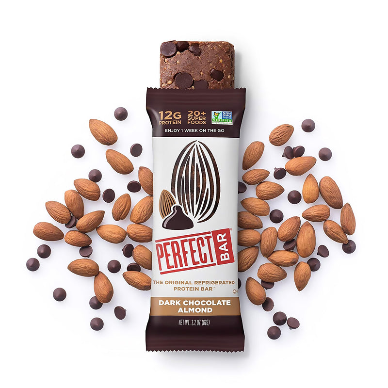 Perfect Snacks Gluten Free Dark Chocolate Almond Protein Bar, 2.2 oz., 16 Bars/Box (307-00246)