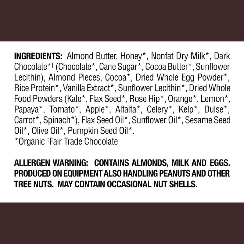 Perfect Snacks Gluten Free Dark Chocolate Almond Protein Bar, 2.2 oz., 16 Bars/Box (307-00246)