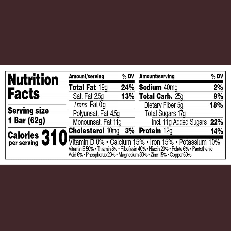 Perfect Snacks Gluten Free Dark Chocolate Almond Protein Bar, 2.2 oz., 16 Bars/Box (307-00246)