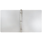 JAM Paper Heavy Duty 1 1/2" 3-Ring Non-View Binder, Silver Aluminum (301933554)