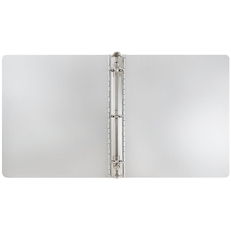 JAM Paper Heavy Duty 1 1/2" 3-Ring Non-View Binder, Silver Aluminum (301933554)