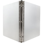 JAM Paper Heavy Duty 1 1/2" 3-Ring Non-View Binder, Silver Aluminum (301933554)