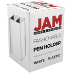 JAM Paper Plastic Pen Holder, White (341wh)