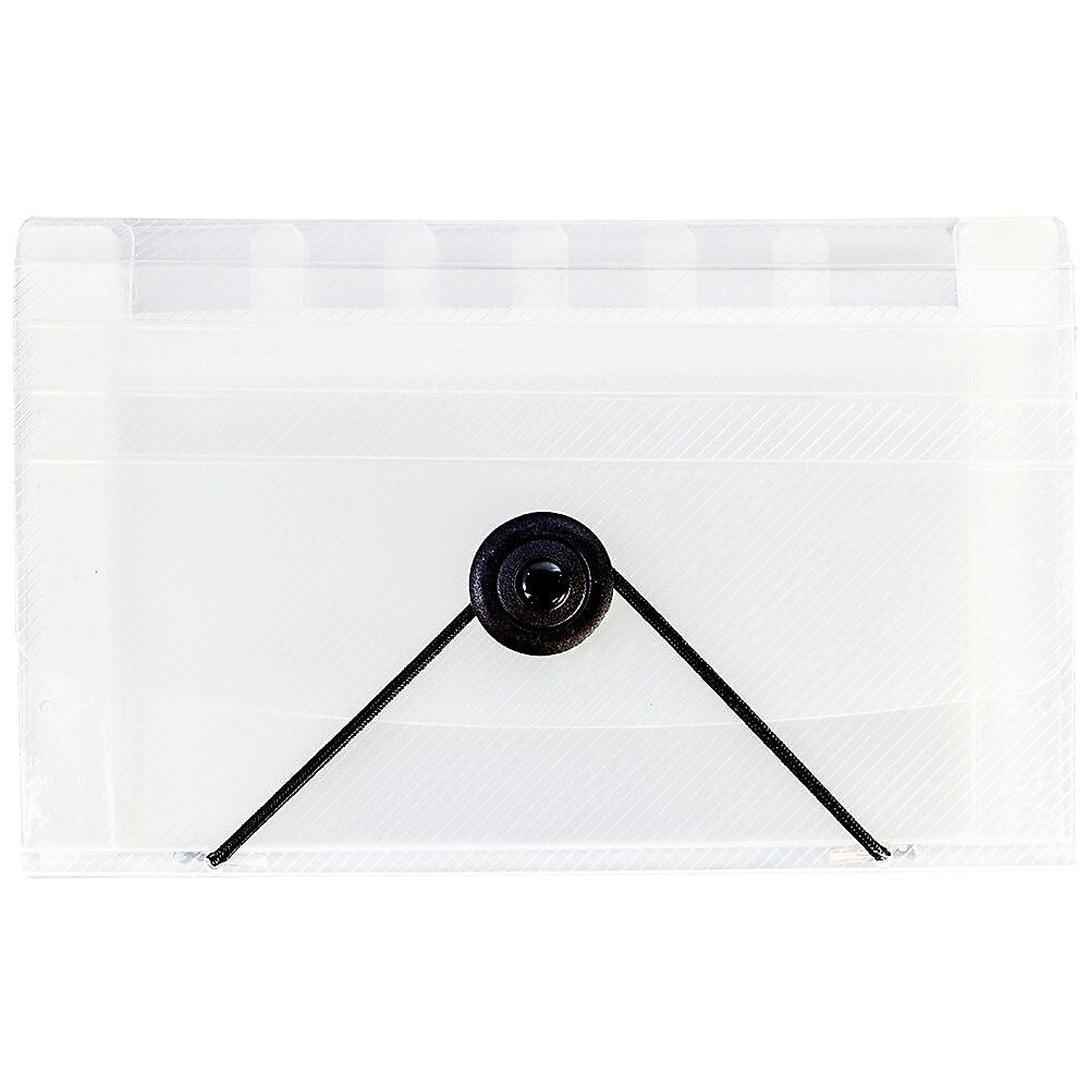 JAM Paper 13 Pocket Plastic Expanding File, Accordion Folders, Coupon Size, 4 1/4 x 6 3/4, Clear, Sold Individually (340133473)