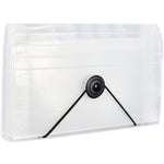 JAM Paper 13 Pocket Plastic Expanding File, Accordion Folders, Coupon Size, 4 1/4 x 6 3/4, Clear, Sold Individually (340133473)