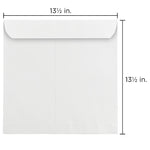 JAM Paper 13 1/2 Square Invitation Envelope, 13 1/2" x 13 1/2", White, 100/Box (03992323B)