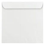 JAM Paper 11.5" x 11.5" Large Square Invitation Envelopes, White, 25/Pack (3992321)