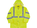 Ergodyne GloWear 8366 Lightweight High-Visibility Rain Jacket, ANSI Class R3, Lime, Medium (24333)