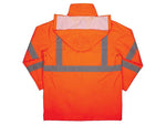 Ergodyne GloWear 8366 Lightweight High-Visibility Rain Jacket, ANSI Class R3, Orange, Medium (24363)