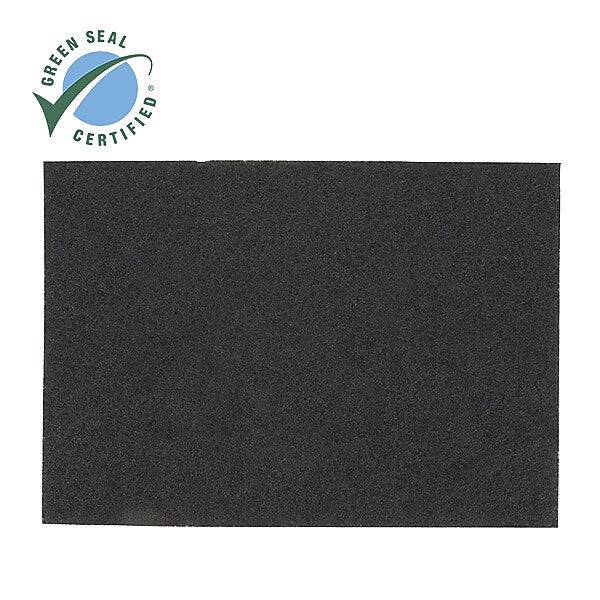 3M Low-Speed Black Stripping Pad 7200, 20" x 14", 10/Carton (7200-20x14)