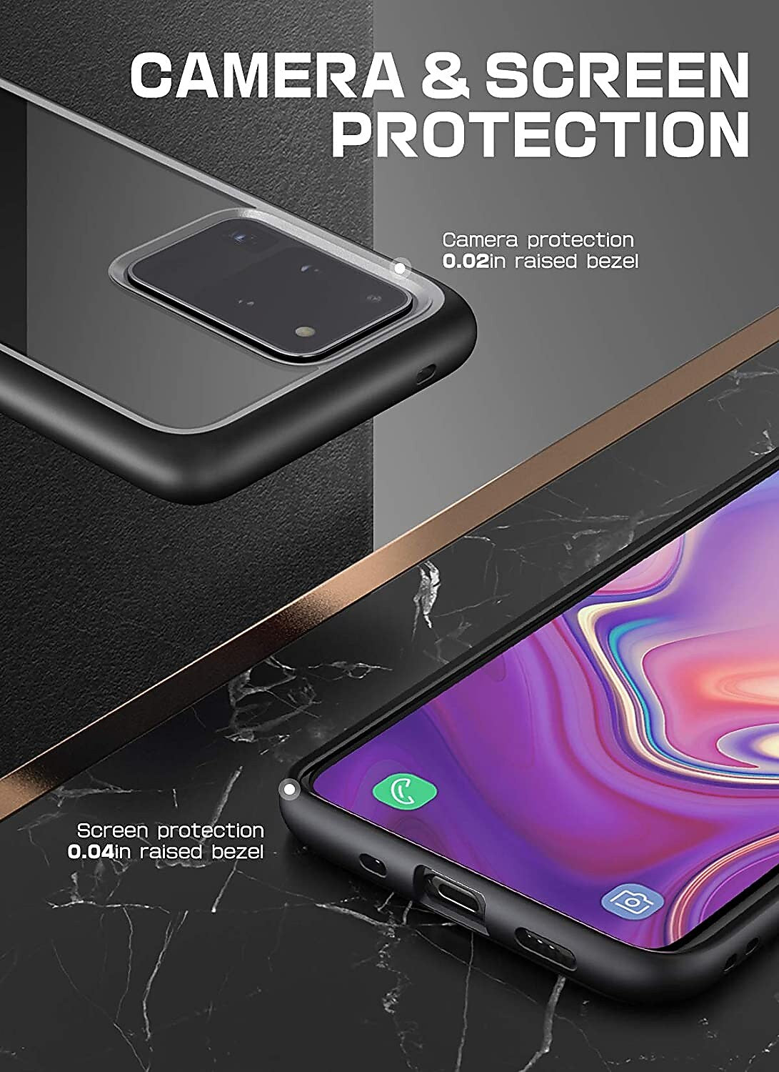 SUPCASE Unicorn Beetle Style Black Slim Case for Galaxy S20 Ultra (S-S20UL-UBS-BK)
