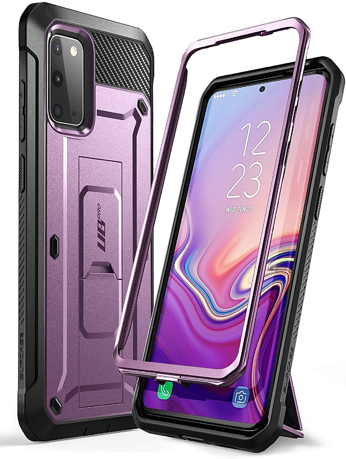 SUPCASE Unicorn Beetle Pro Purple Rugged Case for Galaxy S20 (S-S20-UBPR-PUR)