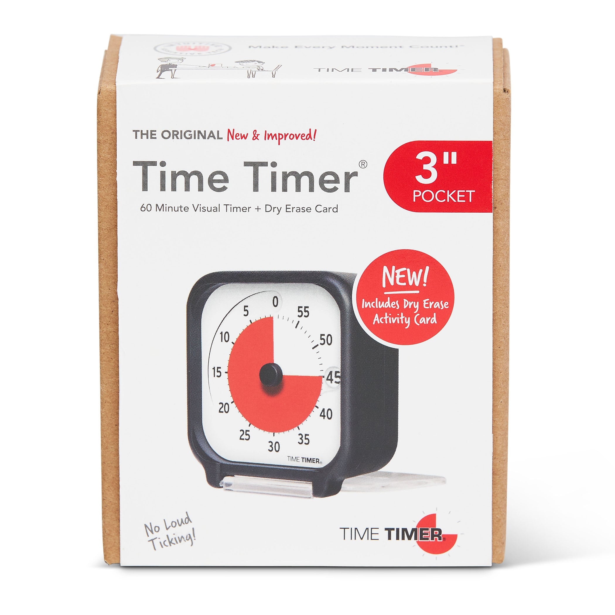 Time Timer 60 Minute Visual Timer 3", Plastic (TTMTT03BW)