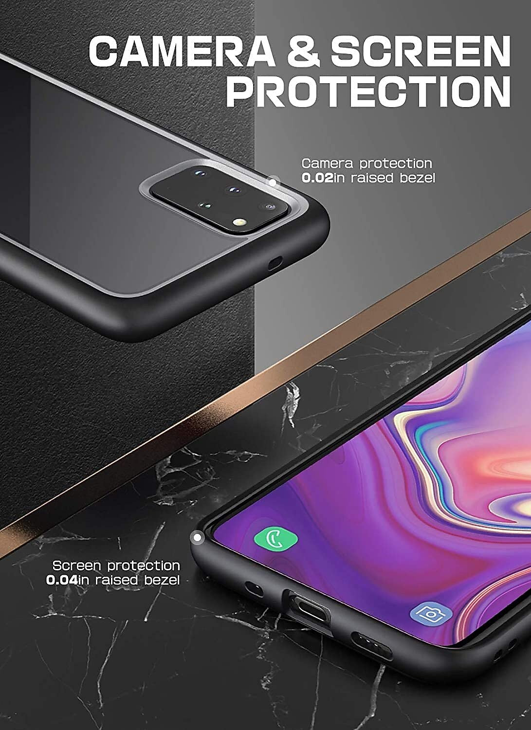 SUPCASE Unicorn Beetle Style Black Slim Case for Galaxy S20 Plus (S-S20PL-UBS-BK)