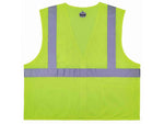 Ergodyne GloWear 8256Z High-Visibility Zipper Safety Vest, Class 2, 2XL/3XL, Lime (21577)