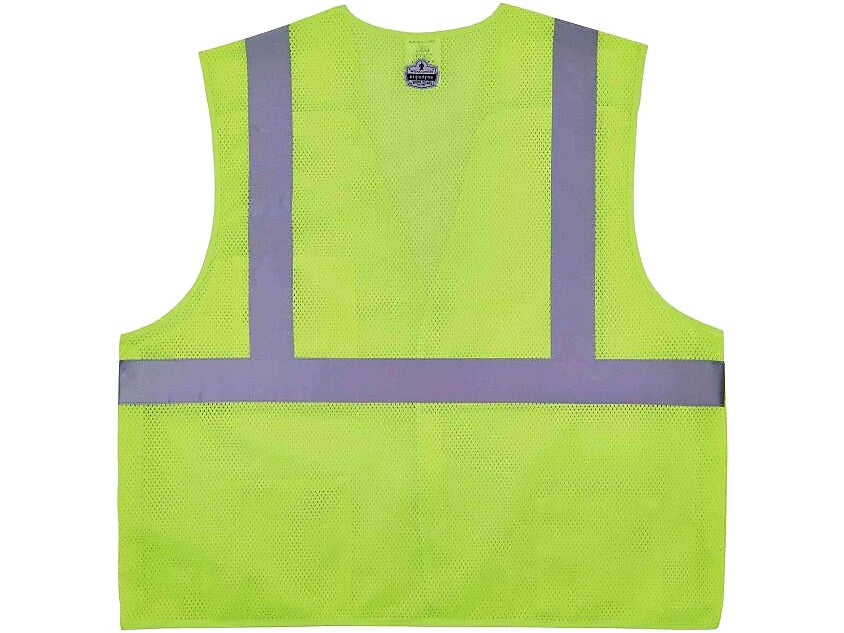 Ergodyne GloWear Hook & Loop Safety Vest, ANSI Class R2, Large/X-Large, Lime (8217BA)