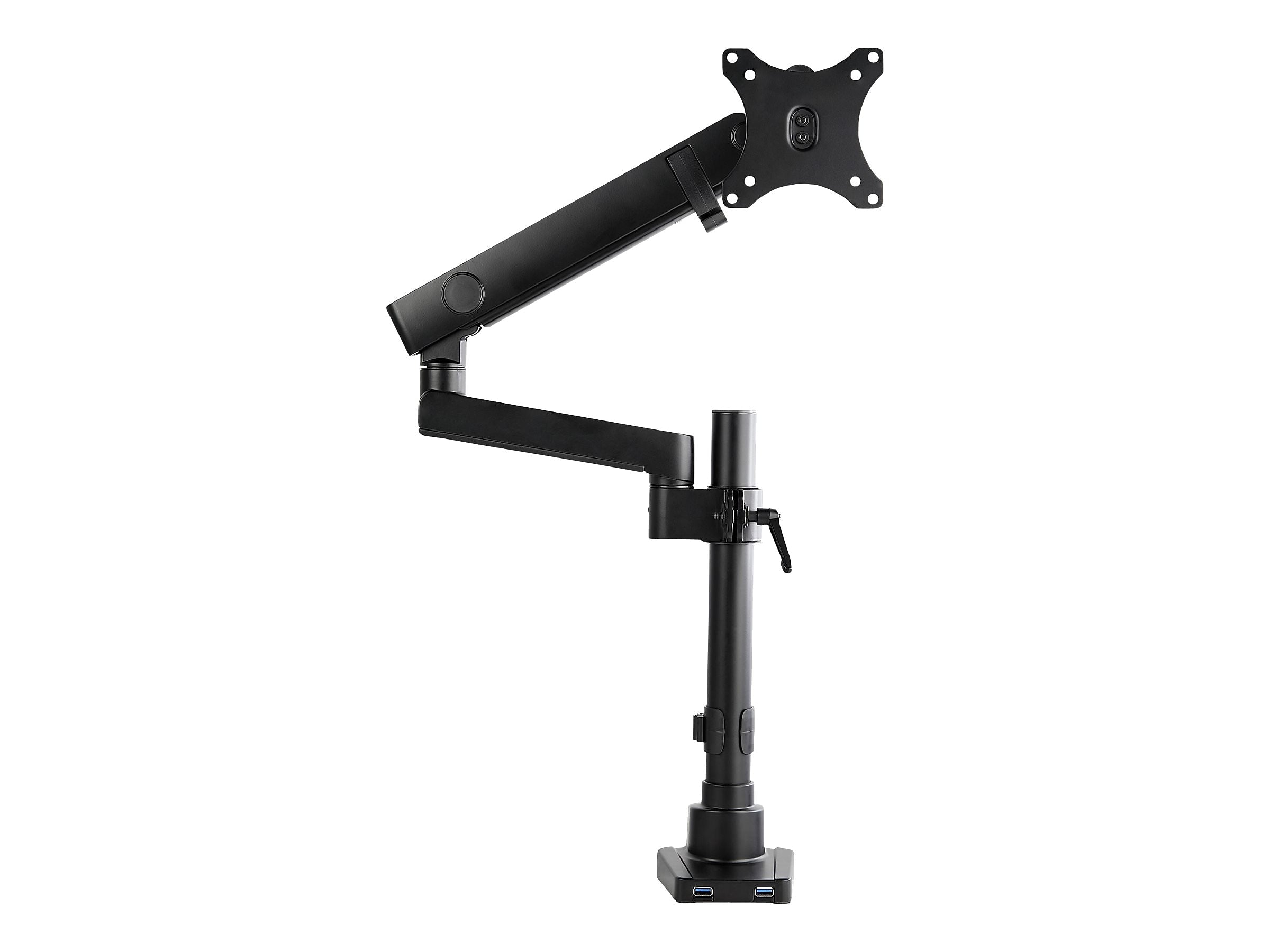 StarTech.com Desk Mount Monitor Arm - Full Motion Single Pole up to 8kg VESA Display - C-Clamp/Grommet, Up 35", Black
