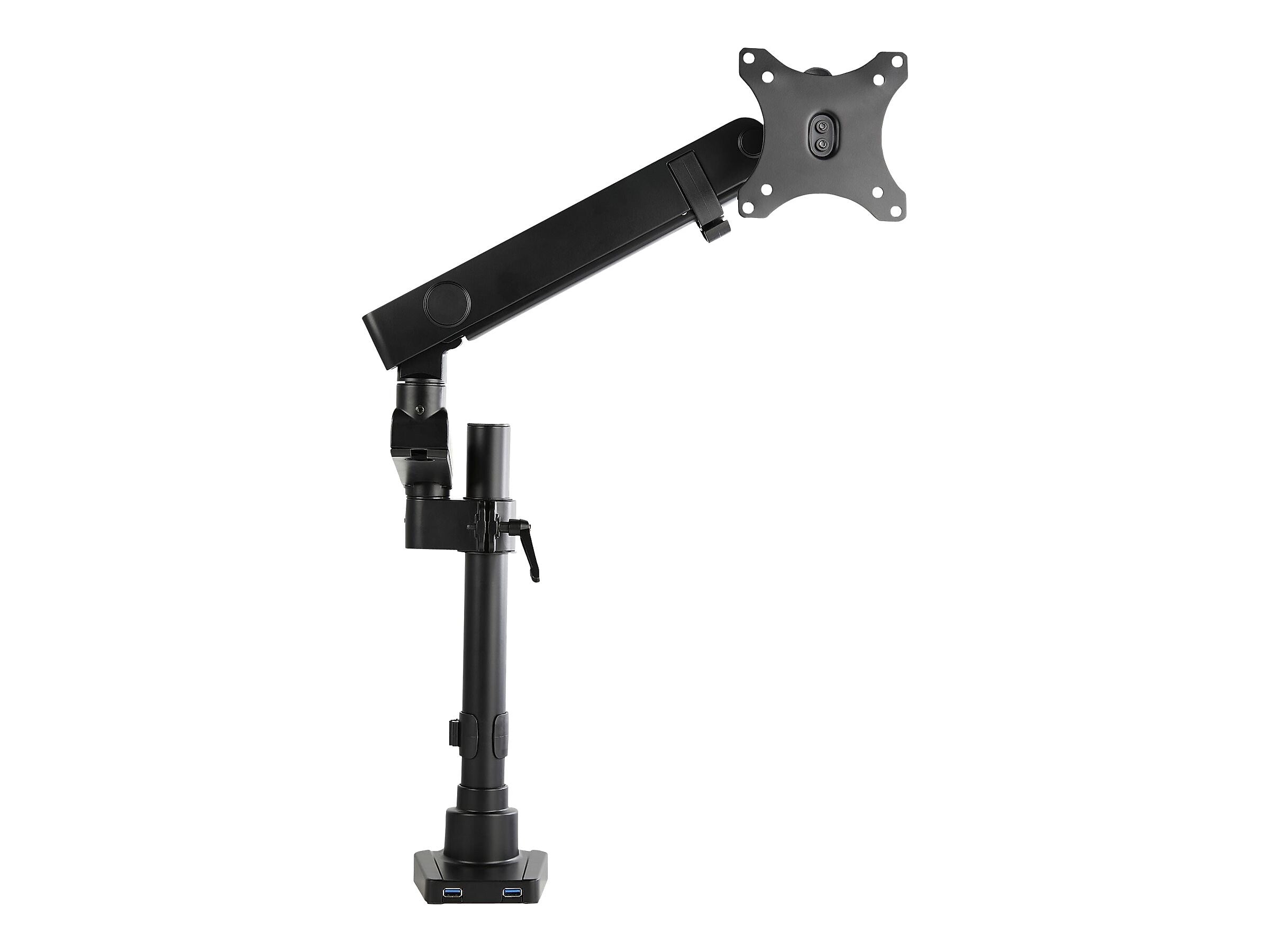 StarTech.com Desk Mount Monitor Arm - Full Motion Single Pole up to 8kg VESA Display - C-Clamp/Grommet, Up 35", Black