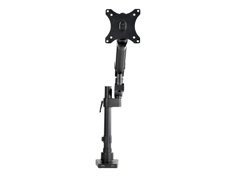 StarTech.com Desk Mount Monitor Arm - Full Motion Single Pole up to 8kg VESA Display - C-Clamp/Grommet, Up 35", Black