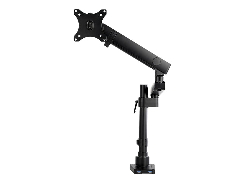 StarTech.com Desk Mount Monitor Arm - Full Motion Single Pole up to 8kg VESA Display - C-Clamp/Grommet, Up 35", Black
