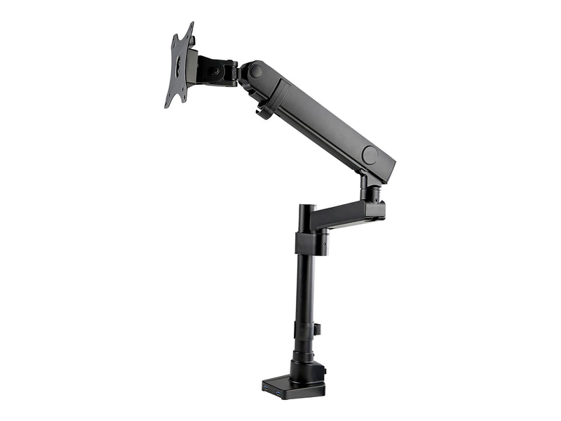 StarTech.com Desk Mount Monitor Arm - Full Motion Single Pole up to 8kg VESA Display - C-Clamp/Grommet, Up 35", Black
