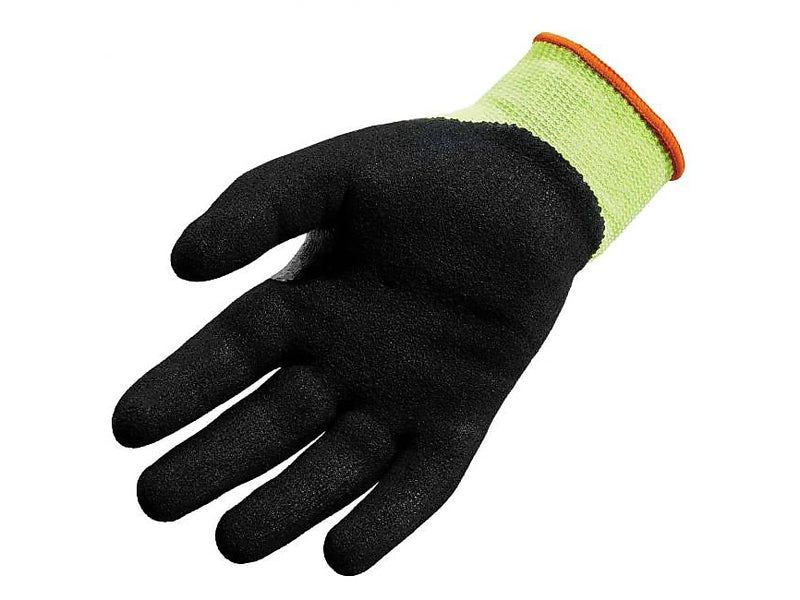 Ergodyne ProFlex 7041 Hi-Vis Nitrile-Coated Cut-Resistant Gloves, ANSI A4, Wet Grip, Lime, XXL, 12 Pairs (17816)