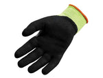 Ergodyne ProFlex 7041 Hi-Vis Nitrile-Coated Cut-Resistant Gloves, ANSI A4, Wet Grip, Lime, Small, 12 Pairs (17812)