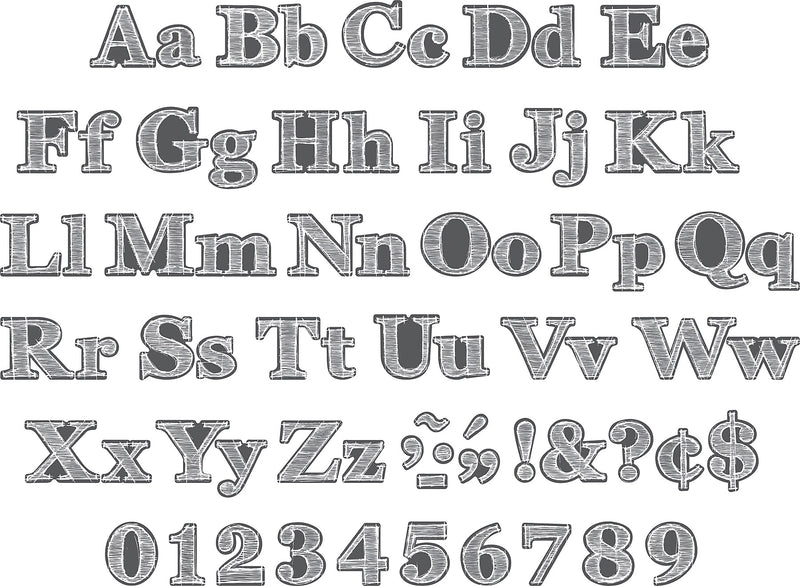 Barker Creek Chalkboard  4" Letters and Numbers, Multicolored, 468/Pack (BCP3508)