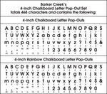 Barker Creek Chalkboard  4" Letters and Numbers, Multicolored, 468/Pack (BCP3508)