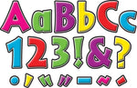 Barker Creek Neon  4" Letters and Numbers, Multicolored, 255/Pack (LL1703)