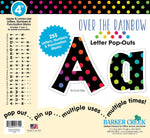Barker Creek Over the Rainbow  4" Letters and Numbers, Multicolored, 255/Pack (LL1712)