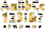 Barker Creek Gold  4" Letters and Numbers, Multicolored, 255/Pack (LL1723)