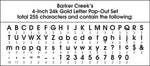Barker Creek Gold  4" Letters and Numbers, Multicolored, 255/Pack (LL1723)