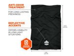 Ergodyne Chill-Its Sweatband, Black, One Size (42126)
