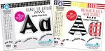 Barker Creek Black & White, Buffalo Plaid  4" Letters and Numbers, Multicolored, 510/Pack (4141)