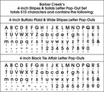 Barker Creek Black & White, Buffalo Plaid  4" Letters and Numbers, Multicolored, 510/Pack (4141)