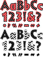 Barker Creek Chevron & Dots  4" Letters and Numbers, Multicolored, 510/Pack (4301)