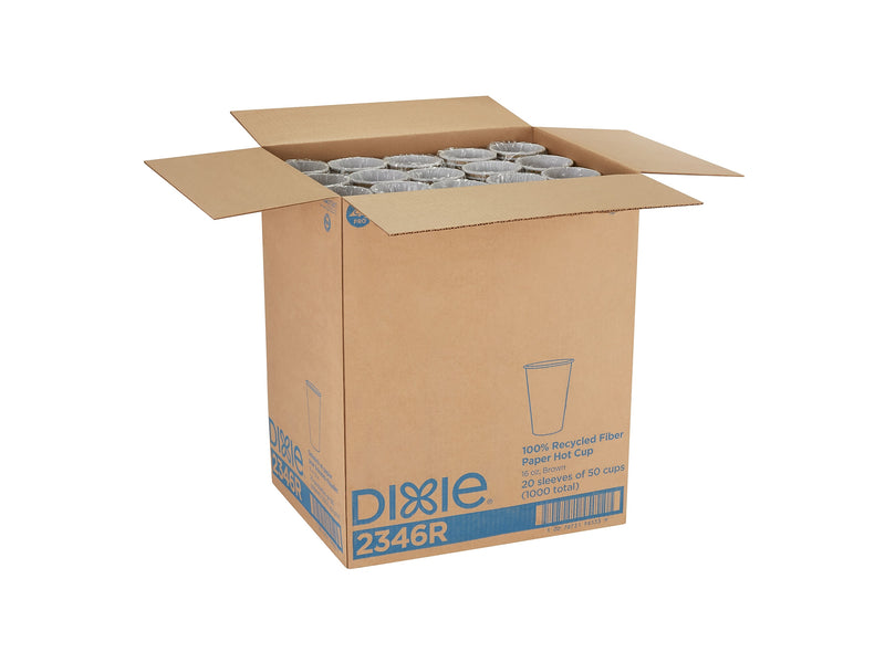 Dixie EcoSmart Fiber Hot/Cold Cups, 16 Oz., Kraft Paper, 1000/Carton (2346R)