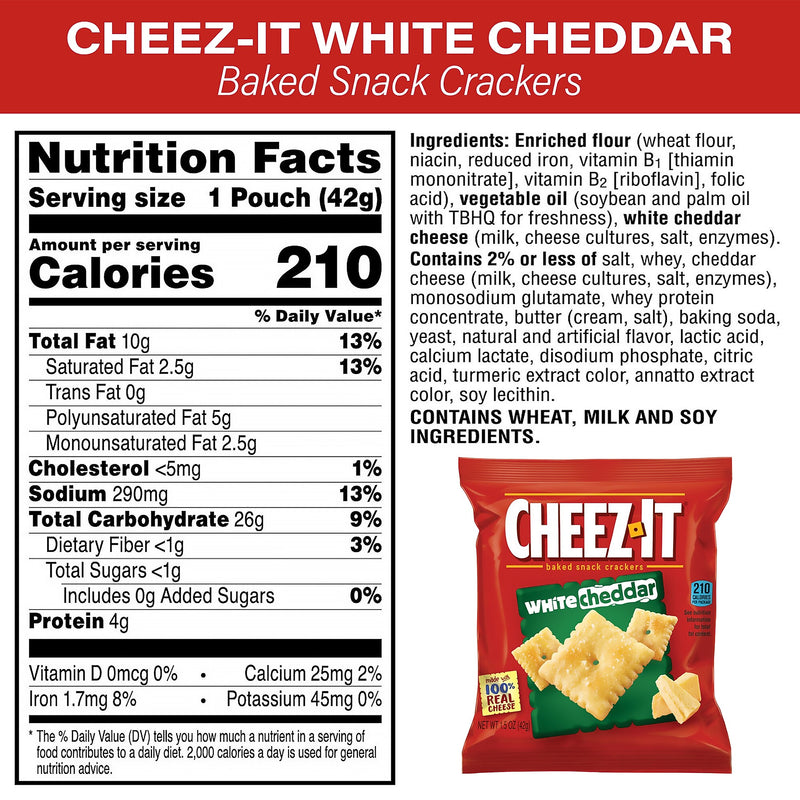 Cheez-It Crackers Variety Box, 1.5 oz., 45 Packs/Box (700-00122)