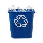 Rubbermaid Commercial Products Plastic Container, 3.25 Gallon, Blue (FG295573BLUE)