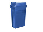 Rubbermaid Slim Jim Vented Recycling Container, 23 Gallons, Blue (FG354007BLUE)