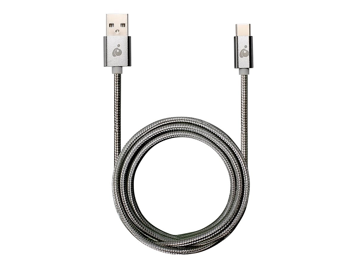 IOGEAR Charge & Sync 6.56' USB A to C Cable, Gray (G2LU3CAM02-GY)