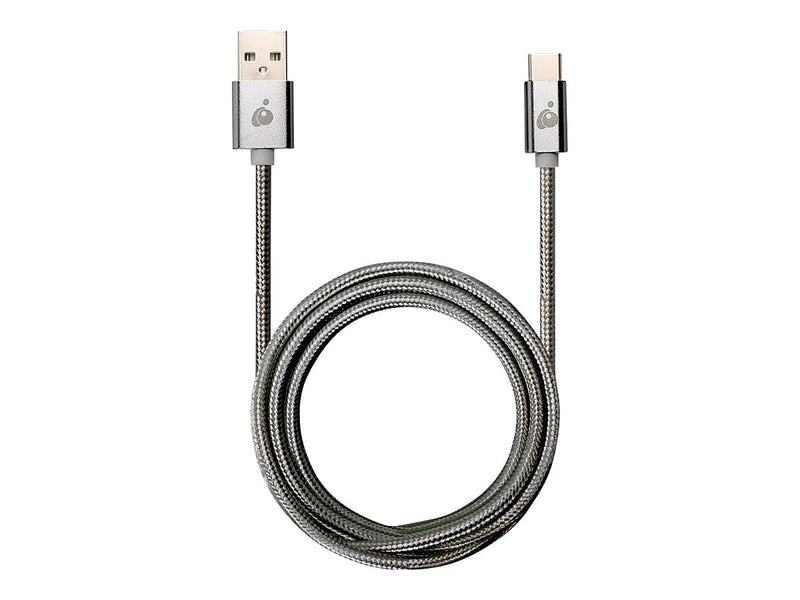 IOGEAR Charge & Sync 6.56' USB A to C Cable, Gray (G2LU3CAM02-GY)