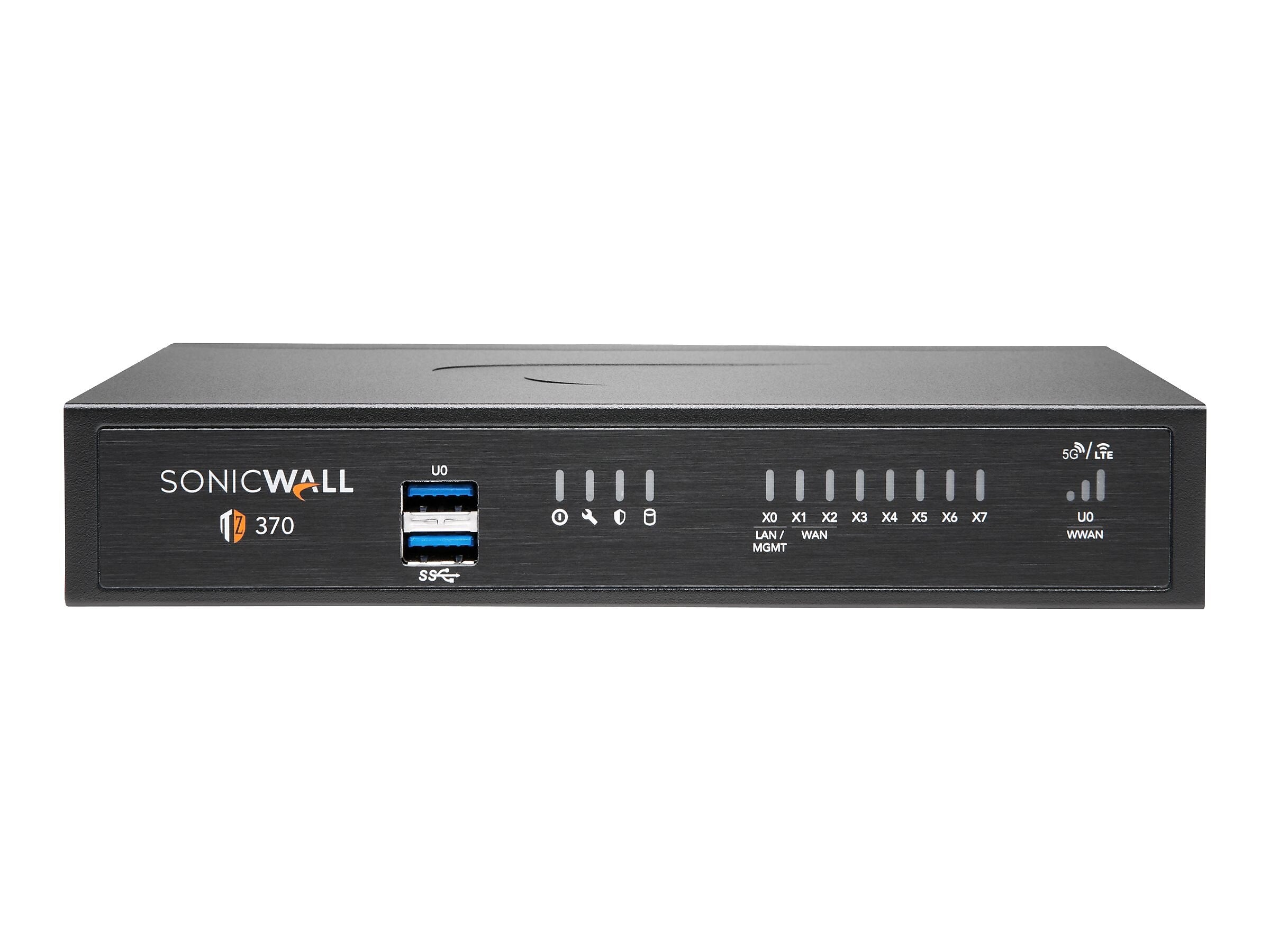 Sonicwall TZ370 Next-Generation Firewall, Desktop (02-SSC-6443)