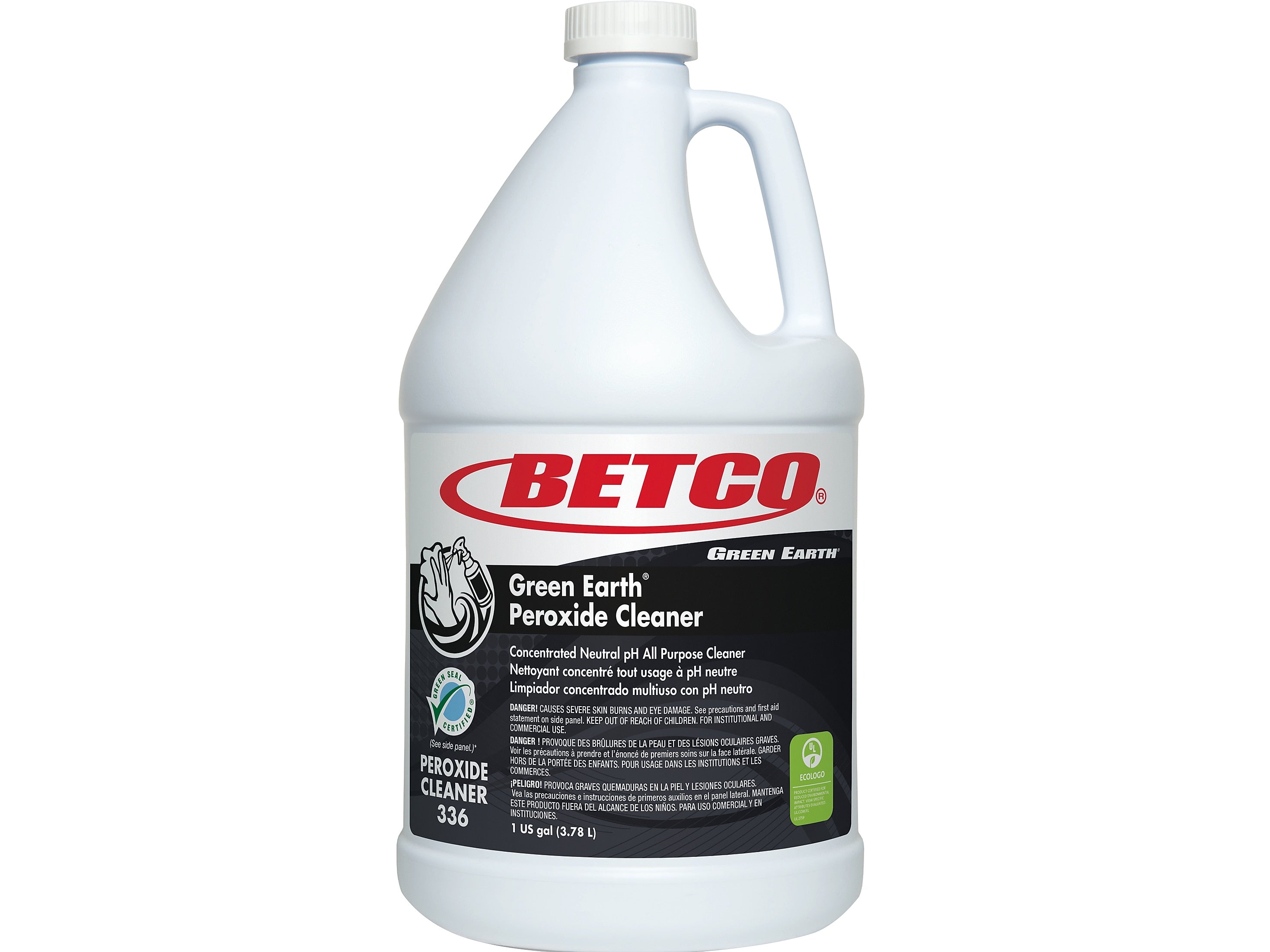 Betco Green Earth Peroxide Cleaner, Fresh Mint Scent, 128 Oz., 4/Carton (33604-00)