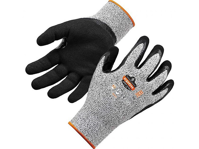 Ergodyne ProFlex 7031 Nitrile Coated Cut-Resistant Gloves, ANSI A3, Gray, Medium, 12 Pairs (17983)