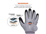 Ergodyne ProFlex 7501 Waterproof Winter Work Gloves, Gray, XL, 12 Pairs (17635)