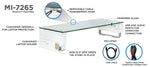 Mount-It! Tempered Glass Height Adjustable Monitor Riser With 3 USB Ports, Up to 32",  (MI-7265)