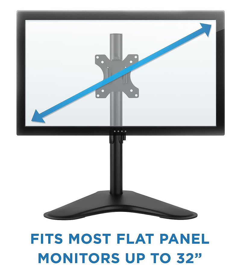 Mount-It! Monitor Mount Desk Stand, Up to 32" Monitor, Black (MI-1757)