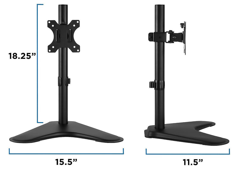 Mount-It! Monitor Mount Desk Stand, Up to 32" Monitor, Black (MI-1757)